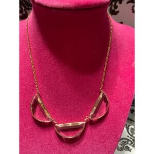 Melania Clara gold and half moon crystal necklace